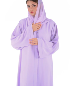 Vestido Largo Informal de Primavera con Diseño Minimalista LEDUO, Tela de Satén de Alta Calidad, Color Lila Claro Sólido y Elegante - Product Image 3