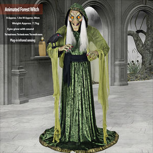 Accesorio Interactivo de Bruja Grande para Halloween con Ojos Brillantes y Sonido para Casa Embrujada y Parque de Atracciones - Product Image 5