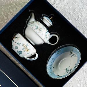 หม้อกาแฟชาเซรามิกห<span class=keywords><strong>ล</strong></span>ากสีสันดีไซน์ดอกไม้สวยงามทนทานต่ออุณหภูมิสูงใช้ในครัวเรือนสำหรับชากาแฟ - Product Image 5