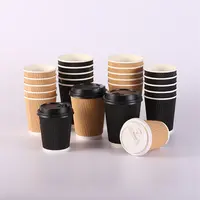 100% écologique tasses en carton colorées personnalisées, tasses à café jetables, tasses en papier de 8 oz