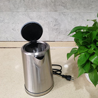 Bouilloire électrique sans fil en acier inoxydable, très vendue, avec fonction maintien au chaud, contrôle de la température, capacité de 1,7 L, base rotative à 360°