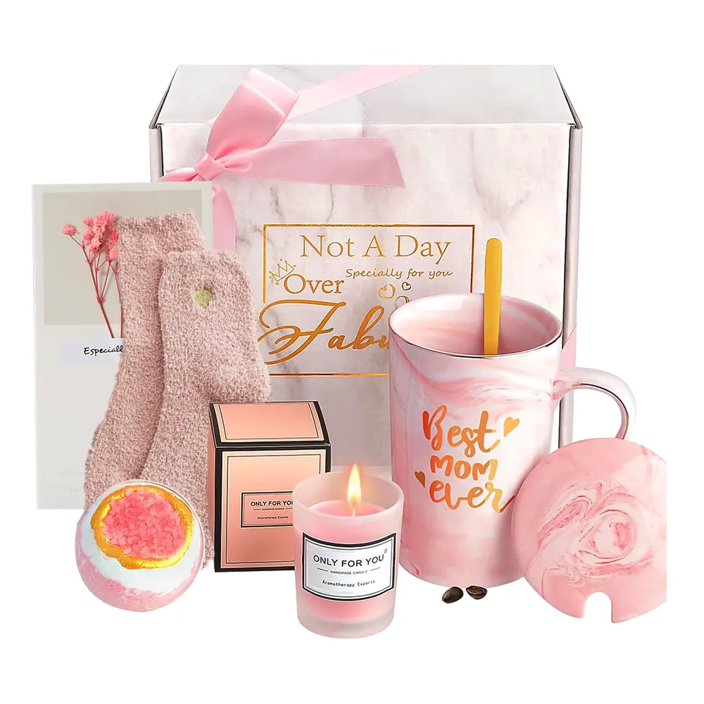 Nouvelles idées de produits 2023 personnaliser Rose Bath spa obtenir des cadeaux bien bientôt avec une tasse à café rose cuillère en or anniversaire ensemble de cadeaux de soins personnels