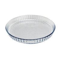 Plat à pizza en verre transparent résistant à la chaleur plateau de cuisson four à micro-ondes four domestique avec grande plaque ronde spéciale
