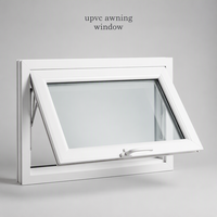Fenêtre à auvent en PVC double vitrage Low-E, à commande manuelle, style américain, certifiée