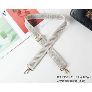 Sangle en toile de 4 cm de large, grise, pour accessoires de sac - Product Image 3