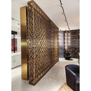 ANN2613 Metal 304 Room Divider Factory Supply Stainless Steel <b>Screen</b> Partition Interior <b>Decoration</b> Engineering Project - Product Image 4