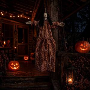 Bestseller Transfrontaliero: Grandi Decorazioni Floreali di Halloween in Plastica per Ragazze Adolescenti, Ornamenti Appesi per Esterni e Ingressi - Product Image 2