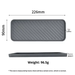 Tapete de Drenaje Cuadrado de <span class=keywords><strong>Silicona</strong></span> de Grado Alimenticio, Aislante del Calor, Antiescaldaduras, Diseño Moderno y Simple <span class=keywords><strong>para</strong></span> Baño - Product Image 6