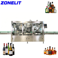 Machine de remplissage automatique pour eau pétillante, saké, soju, vin de riz, avec lavage, remplissage et bouchage de bouteilles en verre, équipement de remplissage