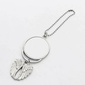 Kit de fabrication de porte-clés vierges pour sublimation, accessoires de pendentifs de voiture en forme d'aile, porte-clés vierges en forme d'aile d'ange pour sublimation - Product Image 2