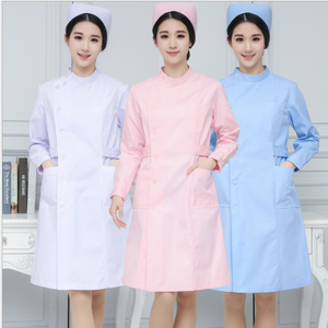 DFHS01 Stock para Venta al por Mayor y Personalizado: Diseños de Uniformes de Enfermera para Hospital, Conjuntos de Uniformes Médicos, Nuevo Estilo con Cuello de Traje para Enfermera - Product Image 3
