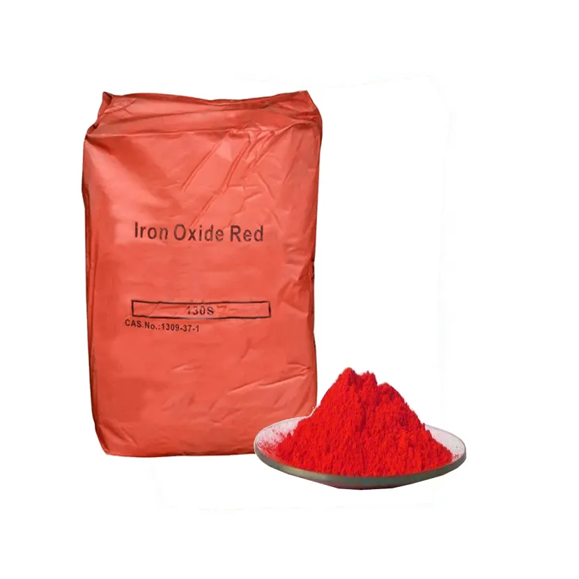 Polvo rojo de óxido de hierro resistente a altas temperaturas, pigmento rojo de óxido de hierro para fundir pintura, ladrillos de hormigón