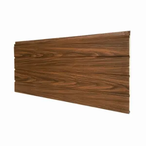 Panel Sandwich dekorasi terisolasi busa Pu dinding eksterior cetak timbul galvanis dengan serbuk kayu