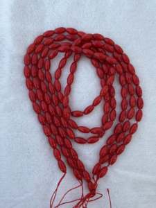 Oem 6*8Mm Rijstvorm Rode Koraalkralen Voor Sieradenontwerp - Product Image 3