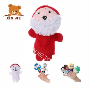 Santa Finger Figur Baby Puppe Festival Charakter Plüsch Handpuppen benutzer definierte süße Puppe