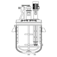 200L 500L 1000L 2000L 20KL 30KL acier inoxydable chauffé refroidissement veste grattoir mélange chimique réservoir pression mélange réservoir navire