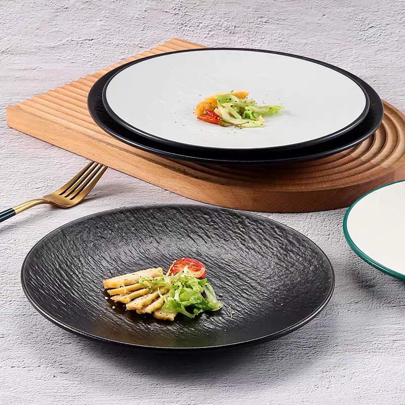 Matt sạc tấm nhựa/Melamine/tương tự như gốm/bữa ăn tối tấm món ăn tấm bộ đồ ăn Nhà hàng không dùng một lần