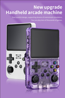 Consola de Juegos Portátil Qbuy R36S, Sistema Linux, 64 GB, 15000 Juegos Retro, Pantalla de 3.5 Pulgadas 640x480, Rockchip RK3326, Consola R36S
