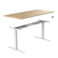 Design bianco di lusso ceo lavoro tavolo da riunione capo ufficio elettrico altezza regolabile scrivania doppio motore pc gioco computer tavolo