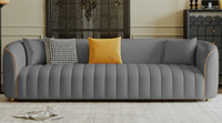 Ensemble de canapés modulables en cuir modernes de luxe pour la maison et l'hôtel Canapés de salon personnalisés avec rembourrage en éponge Meubles de salon élégants