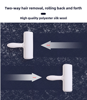 Rouleau réutilisable pour enlever les poils d'animaux pour chien et chat - Brosse anti-poils bidirectionnelle autonettoyante pour meubles, canapé, tapis, literie
