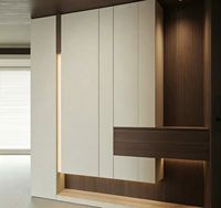 Meuble à chaussures moderne en bois Yi Gui, écologique, durable, modulaire, réglable, 6 étagères, capacité 50+ paires, pour salon, hôtel, montage au sol