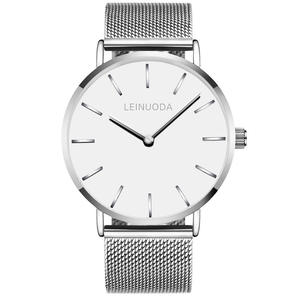 Montre pour homme, style fin, tendance et populaire, cadran simple, montre à quartz rétro avec bracelet en acier. - Product Image 2