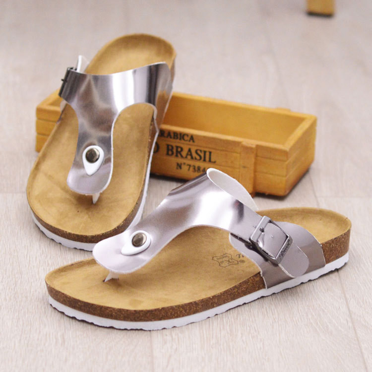 Plus Size Women Men Sandals Slippers Summer Beach Shoes Open Toe Slides Cork Slippers