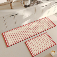 Tapis de sol de cuisine moderne en boue de diatomée tissée douce, séchage rapide, antidérapant avec support en caoutchouc, lavable en machine pour salle de bain et couloir