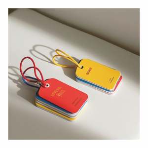 Dernière conception d'étiquette volante personnalisée <span class=keywords><strong>avec</strong></span> sac en papier Extrémités fendues Oeillet - Product Image 1