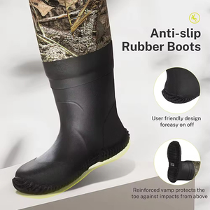 Cuissardes en néoprène pour <span class=keywords><strong>enfants</strong></span> avec bottes en caoutchouc cuissardes de pêche isolées camouflage imperméables et respirantes pour tout-petits <span class=keywords><strong>enfants</strong></span> garçons - Product Image 6