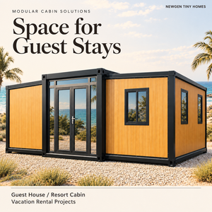 Nouvelle maison préfabriquée moderne Newgen Tiny Homes en conteneur de 30/40 pieds – Solution de location pour maison d'hôtes, chalet de villégiature et location de vacances - Product Image 1