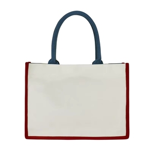 Bolsas de Lona de Alta Calidad de 16 Oz con Logotipo OEM, Bolsa de Lona Negra y Blanca con Bolsillo y Correa de Hombro Ajustable - Product Image 2