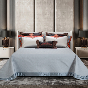 Zonnige Textiel Hoogwaardig Op Maat Gemaakt Effen Satijn Jacquard 600TC Katoenen Lakens Beddengoed Set Luxe Hotel Europees-Amerikaans - Product Image 3
