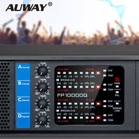 Auway FP10000Q Amplificateur de puissance numérique à 4 canaux de classe TD 4x1350W 8Ω Touring King haute stabilité