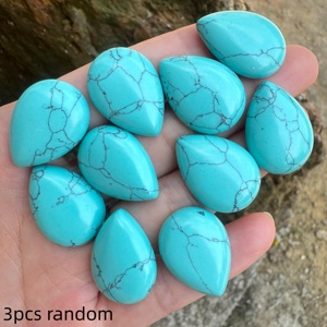 Colgante de Turquesa Azul Natural Premium en Forma de Lágrima, Joyería Artesanal con Piedras Curativas para Mujer, Regalo, Venta al Por Mayor - Product Image 1