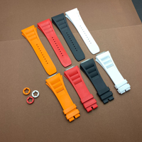 Fermoir en alliage de titane haut de gamme luxueux, bracelet en fluorosilicone à ailettes de requin, bracelet personnalisable