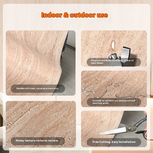 Pannelli Flessibili Moderni per Pareti Esterne Mingri, Motivo Geometrico, Resistenti all'Umidità, <span class=keywords><strong>in</strong></span> Pietra Artificiale, per Soggiorno, Garanzia 5 Anni - Product Image 3