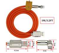 Câble USB C Type C à charge rapide, câble en silicone Type-C mâle vers USB A mâle, avec un angle de 180 degrés ° Câble de charge rapide rotatif