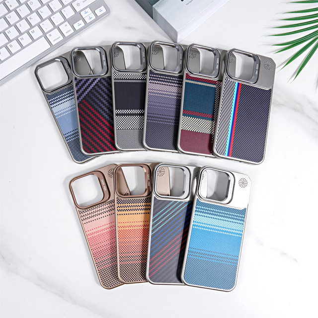 Ultra Thin PC Magnetic Mobile Phone Case with Lens Hardware Bracket Back Cover for iphone 17 16 15 Funda Estuches Para Celulares
