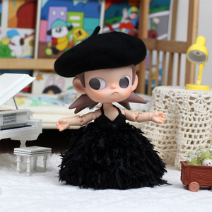 Robe de poupée Zsiga avec jupe en plumes et bretelles, 20cm, pour poupées Blythe Ob24 Azone, vêtements pour filles - Product Image 1