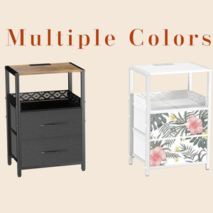 <span class=keywords><strong>Table</strong></span> de chevet et <span class=keywords><strong>table</strong></span> basse modernes personnalisées à double tiroir avec prises USB, panneau d'alimentation transfrontalier pour chambre à coucher - Product Image 6