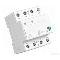 Interruptor de Circuito WIFI 3P+N para Riel DIN, Control Remoto de Cable Bajo Tensión, Temporizador de Ciclo, Temporizador de Tiempo, 1-63A, Compatible con TUYA/SmartLife
