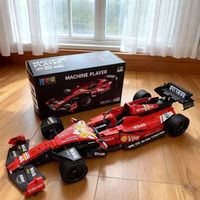Bloques de Construcción de Coches de Carreras Estilo Fórmula 1020+ Piezas, Juguete STEM de Ensamblaje DIY, Modelo Coleccionable de Coche de Carreras para Niños y Adultos