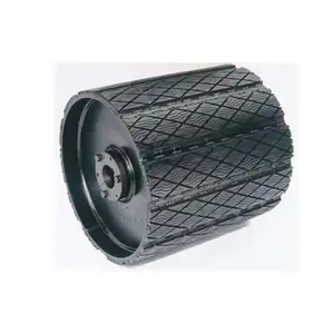 630mm Dia Conveyor Belt Rubber Roller Lagging with Slide Lag and Steel Retainer