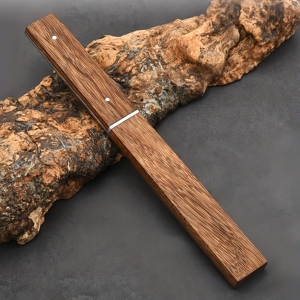 Mới đến ngoài trời thép không gỉ thả lưỡi gỗ xử lý cho cắm trại cố định lưỡi dao với vỏ bọc - Product Image 5