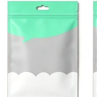 Pochette à fond plat avec fermeture éclair pour savon liquide, logo personnalisé, en matériau composite anti-odeur et avec anse de suspension pour soins personnels