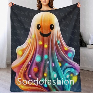 Ventas al por mayor personalizado Halloween <span class=keywords><strong>Horror</strong></span> personaje Jack franela polar manta Festival sofá cama mantas de viaje - Product Image 5