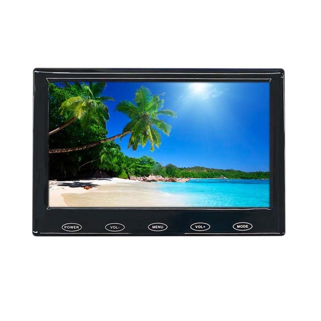 Super 7 Inch AHD High Definition IPS Screen Ultra-thin 16mm Desktop Analog AV Display Monitor 2CH AHD Car LCD Monitor