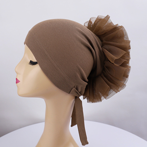 <span class=keywords><strong>Bonnet</strong></span> intérieur volumisant en coton de haute qualité, style malaisien, pour hijabs et bonnets floraux, pour femmes musulmanes - Product Image 2